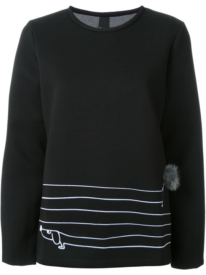 Mother Of Pearl Striped Sweatshirt, Women's, Size: Small, Black, Cotton/modal