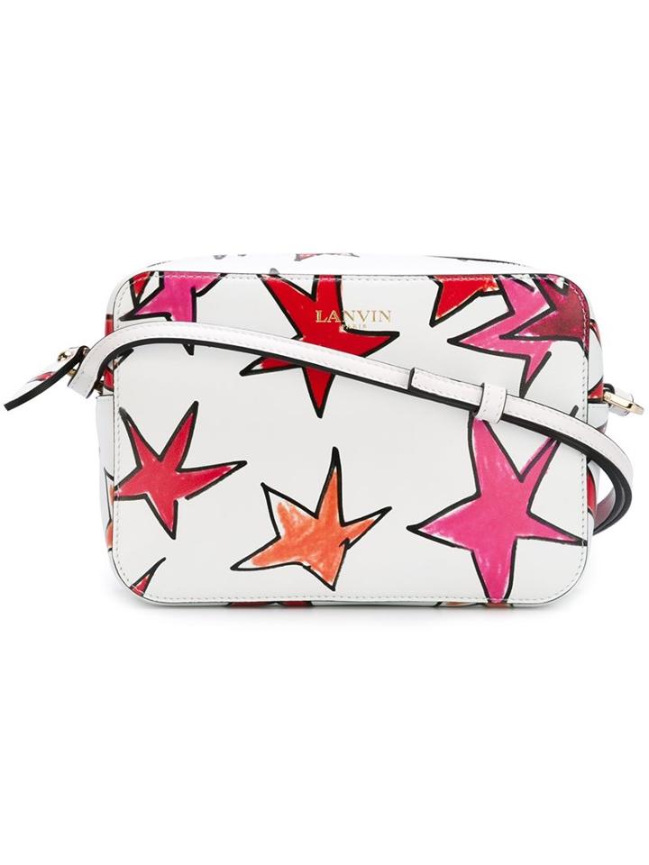 Lanvin Star Print Crossbody Bag, Women's, White
