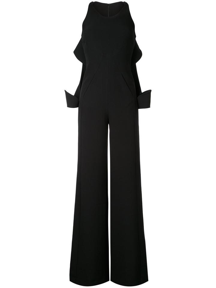 Safiyaa London Wide Leg Jumpsuit, Women's, Size: 42, Black, Elastodiene/polyester
