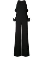 Safiyaa London Wide Leg Jumpsuit, Women's, Size: 42, Black, Elastodiene/polyester
