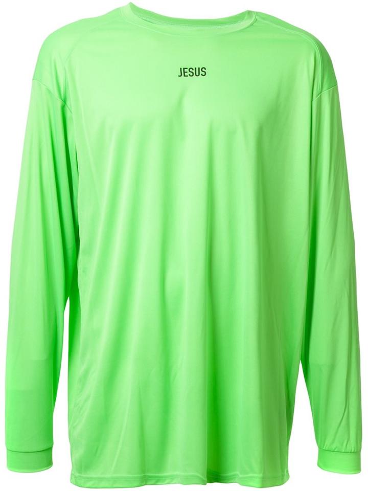 Sub-age. Back Print Oversized T-shirt, Men's, Size: Large, Green, Polyester