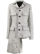 Yohji Yamamoto Stitch Patterned Jacket - White