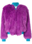 Alberta Ferretti Faux Fur Bomber Jacket - Pink