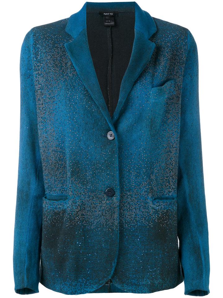 Avant Toi - Embellished Blazer - Women - Cotton/linen/flax/polyamide/cashmere - L, Blue, Cotton/linen/flax/polyamide/cashmere