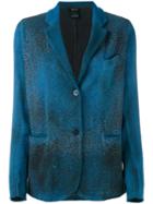 Avant Toi - Embellished Blazer - Women - Cotton/linen/flax/polyamide/cashmere - L, Blue, Cotton/linen/flax/polyamide/cashmere