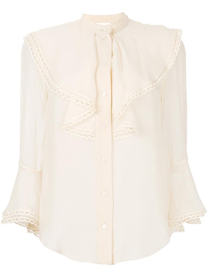 Chloé Sailor Yoke Shirt - Nude & Neutrals