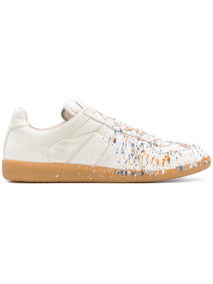 Maison Margiela Paint Spatter Sneakers - White