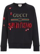Gucci Spritismo Cotton Sweatshirt - Black