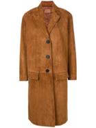 Prada Longline Coat - Brown