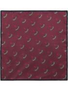 Burberry Archive Logo Print Silk Pocket Square - Red