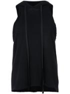 Unravel Project Cropped Sleeveless Hoodie - Black