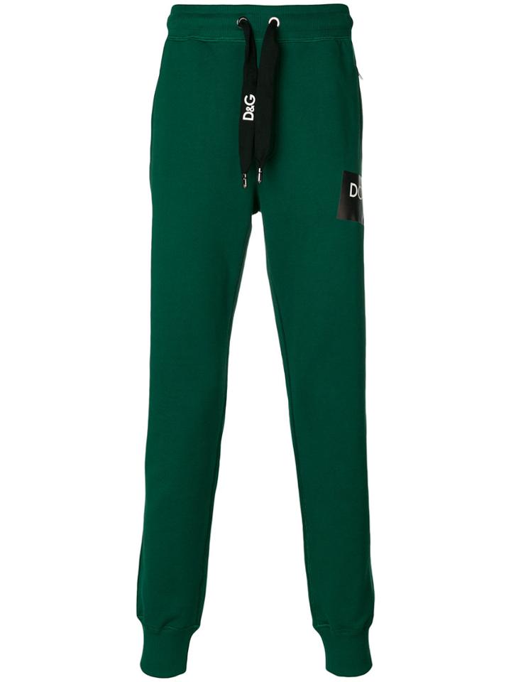 Dolce & Gabbana Logo Tape Track Pants - Green