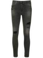 Ag Jeans Ripped Super Skinny Jeans, Women's, Size: 30, Black, Cotton/spandex/elastane