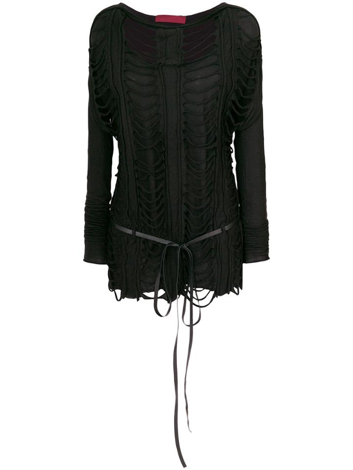 Di Liborio Ripped T-shirt - Black