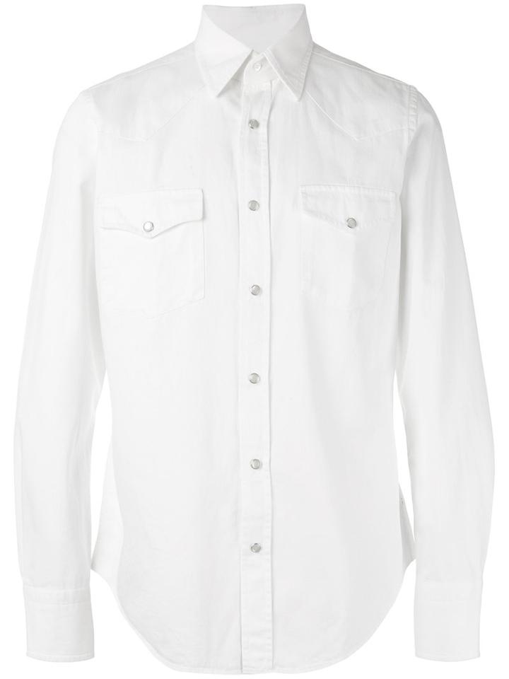 Tom Ford - Chest Pockets Shirt - Men - Cotton/linen/flax - 40, White, Cotton/linen/flax