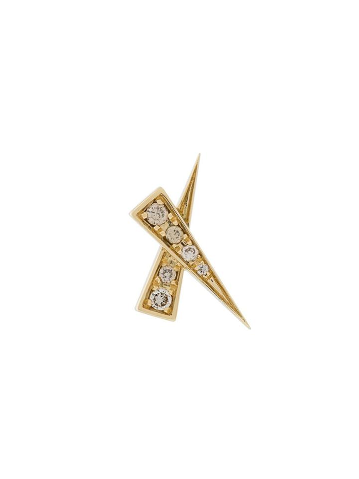 Daou 18kt Yellow Gold Pave Diamond Kiss Earring