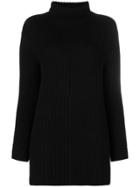 Salvatore Ferragamo Roll Neck Jumper - Black