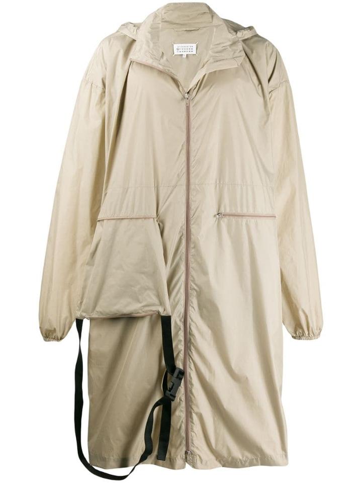 Maison Margiela Maxi Raincoat With Belt Bag - Neutrals
