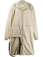 Maison Margiela Maxi Raincoat With Belt Bag - Neutrals