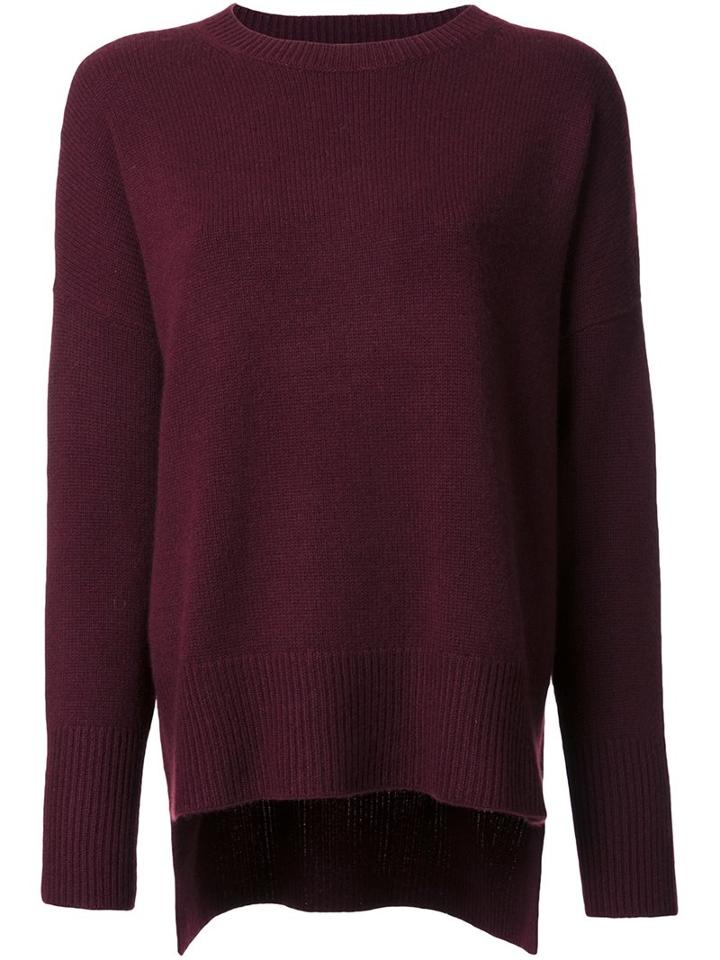 Theory Crew Neck Sweater, Women's, Size: Xs, Red, Cashmere
