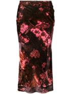 Ellery - Floral Print Skirt - Women - Silk/rayon - 12, Red, Silk/rayon