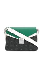 Mcm Colour-block Shoulder Bag - Green