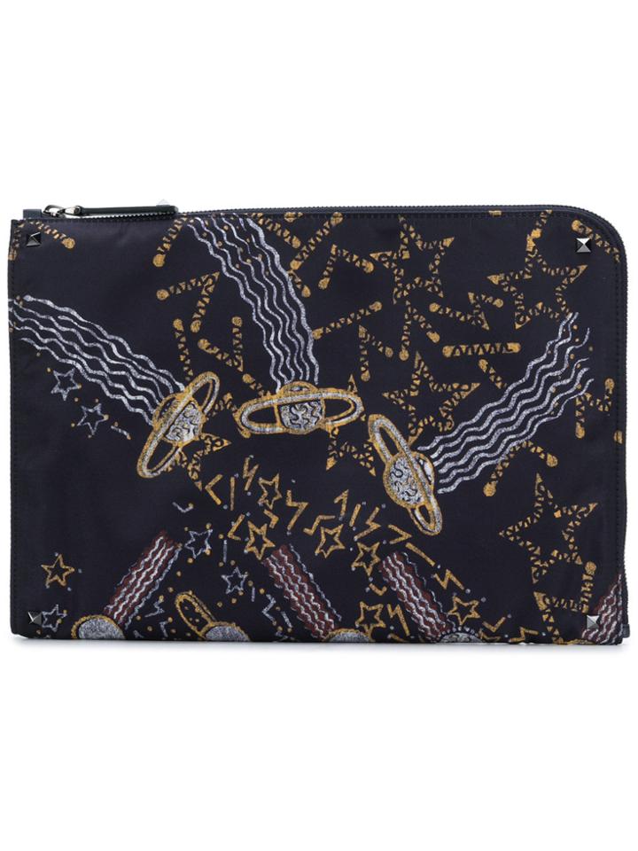 Valentino Garavani Valentino Garavani Zandra Luna Punk Clutch - Blue