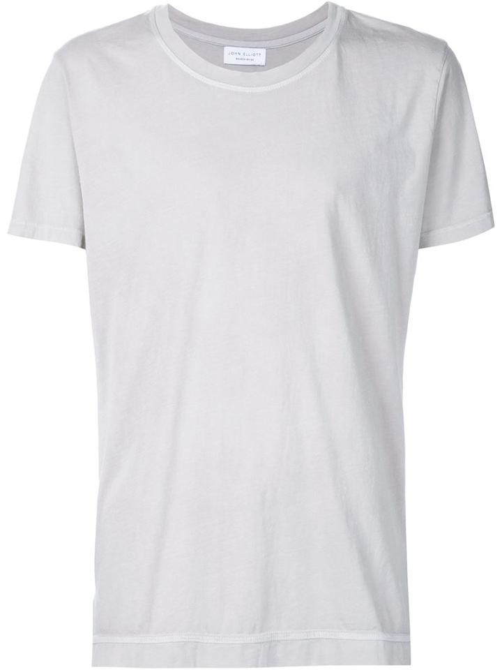 John Elliott Round Neck T-shirt, Men's, Size: M, Grey, Cotton