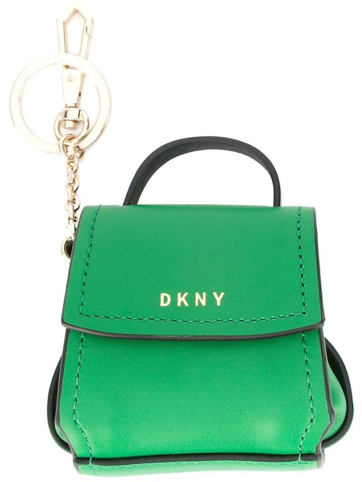 Dkny - Mini Flap Shoulder Bag Charm - Women - Leather/metal (other) - One Size, Green, Leather/metal (other)