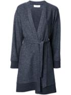 Astraet Belted Single Breasted Coat, Women's, Grey, Acrylic/nylon/polyurethane/wool