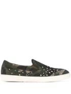 Jimmy Choo Grove Studded Slip-on Sneakers - Green