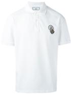 Ami Alexandre Mattiussi Wolf Patch Polo Shirt, Men's, Size: Medium, White, Cotton