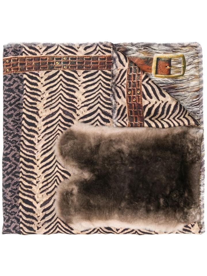 Pierre-louis Mascia Printed Fanory Scarf - Brown