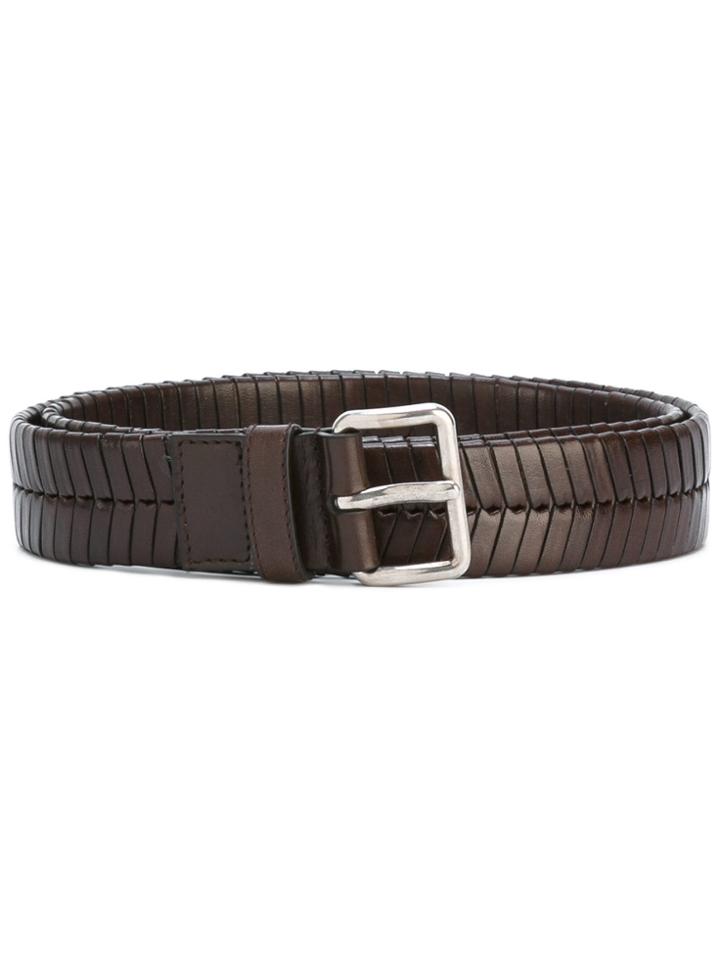 Prada Woven Belt - Brown