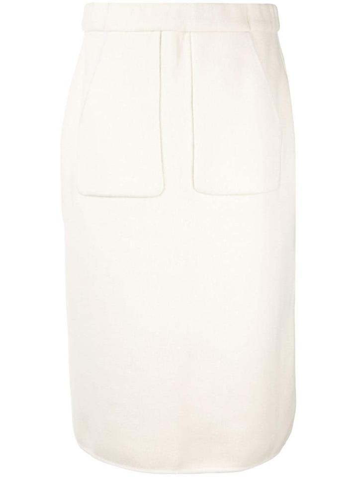 Seya. Knitted Pencil-skirt - White