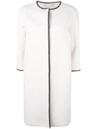 's Max Mara - Contrast Trim Coat - Women - Spandex/elastane/viscose - M, Nude/neutrals, Spandex/elastane/viscose