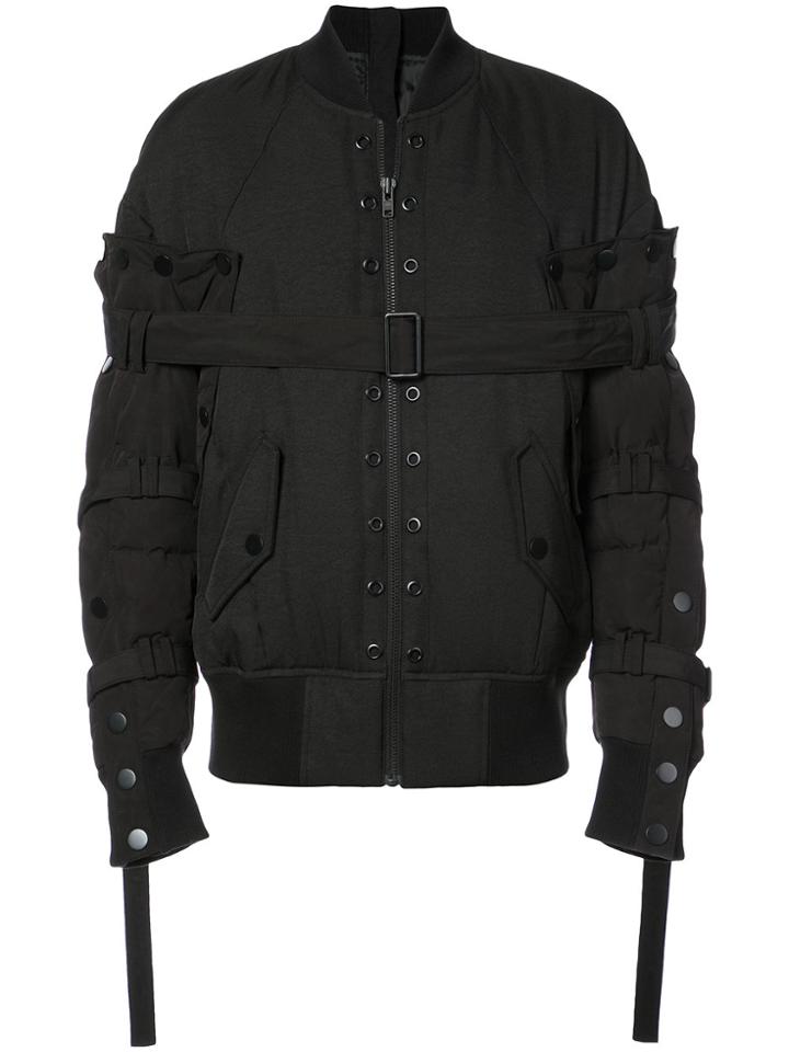 Bmuet(te) Strap Detail Bomber Jacket - Black