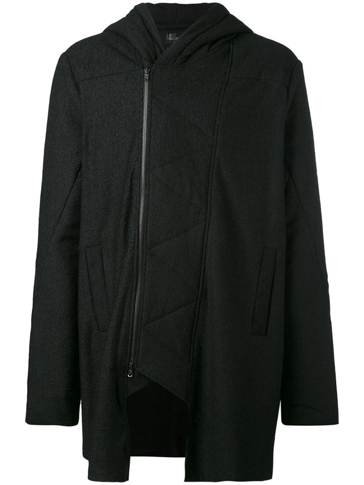 Lost & Found Ria Dunn - Asymmetric Hoodie - Men - Cotton/polyamide/wool - M, Black, Cotton/polyamide/wool