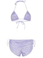Ack Nautico Tiger Print Bikini - Purple