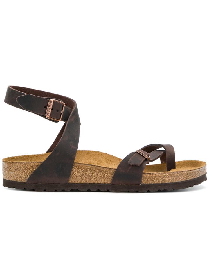 Birkenstock Toe-strap Buckle Sandals - Brown