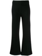 Circus Hotel Cropped Flared Trousers - Black