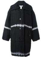 Issey Miyake Vintage Tie-dye Padded Oversized Coat - Black