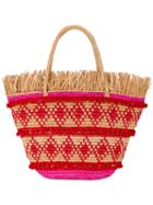 Sensi Studio - Veva Pom Pom Basket Bag - Women - Straw (brown) - One Size, Straw