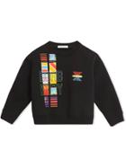 Burberry Kids Logo Print Jersey Sweatshirt - Black