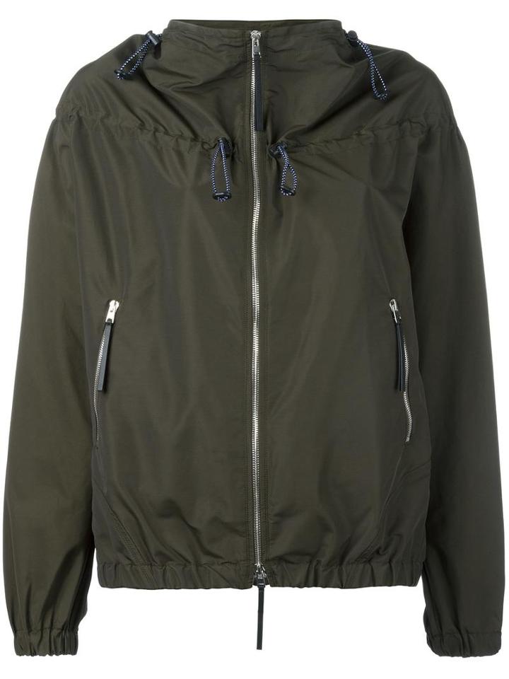 Marni Drawstring Bomber Jacket, Women's, Size: 40, Green, Cotton/polyamide