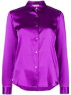 Blanca Sheen Button-down Shirt - Pink & Purple
