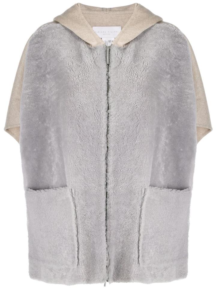 Fabiana Filippi Oversized Two-tone Jacket - Grey