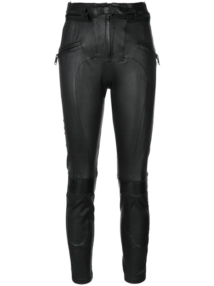 Unravel Project Panelled Biker Trousers - Black