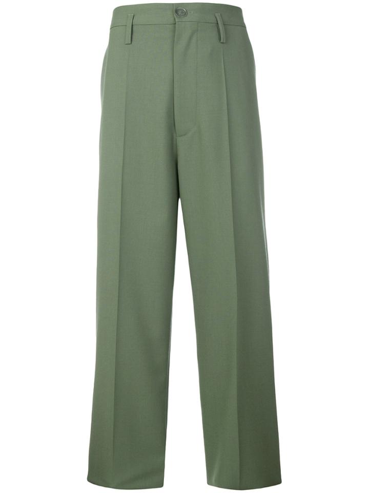 Marni Cropped Chino Trousers - Green