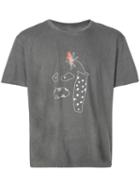Julien David Printed Scribble T-shirt - Grey